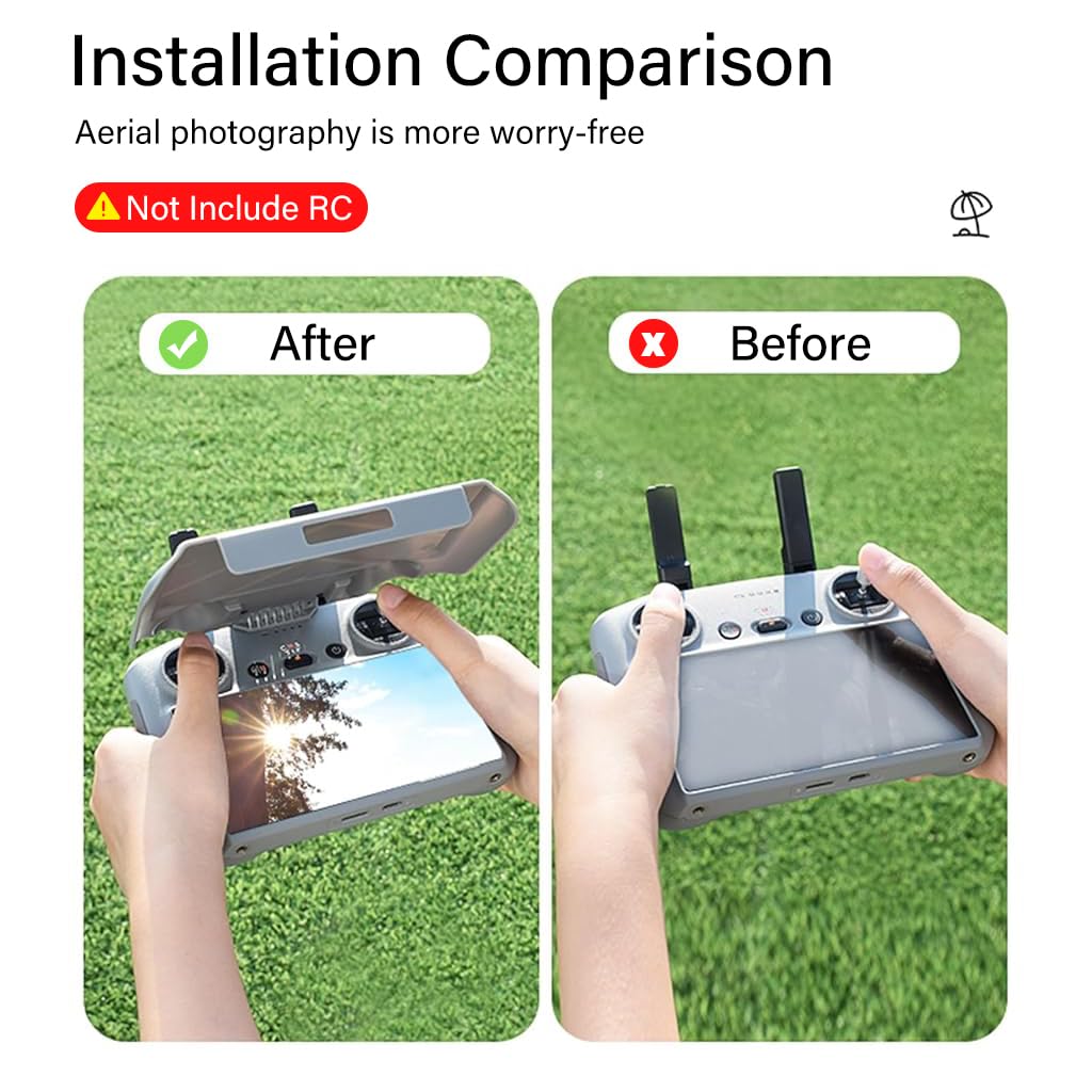 ZORBES Screen Sun Visor Protection Case for Mini 4 Pro RC, Anti-glare Sunshade for Remote Controller with Control Handle Cover Anti-scratch Screen Protector for DJI Mini 4 Pro RC, Not Include RC ZORBES Screen Sun Visor Protection Case for Mini 4 Pro RC, Anti-glare Sunshade for Remote Controller with Control Handle Cover Anti-scratch Screen Protector for DJI Mini 4 Pro RC, Not Include RC